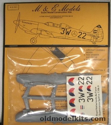 M&E Models 1/72 Supermarine Spitfire MkIX Twin Cockpit - Conversion Kit - Bagged, KC001 plastic model kit
